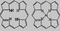 卟啉和金属卟啉结构示意图